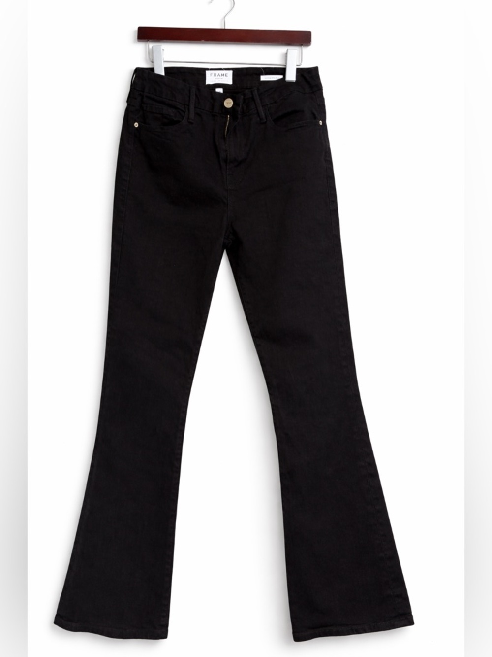 Frame Denim Black Flare Jeans - Women's Wide Leg